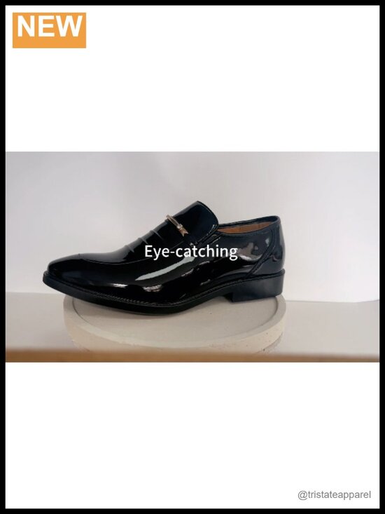 Faux Patent Leather Oxfords Formal Classic Cap Toe Wingtip Business Wedding main image 4